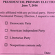 An absentee ballot request card for unaffiliated California voters.